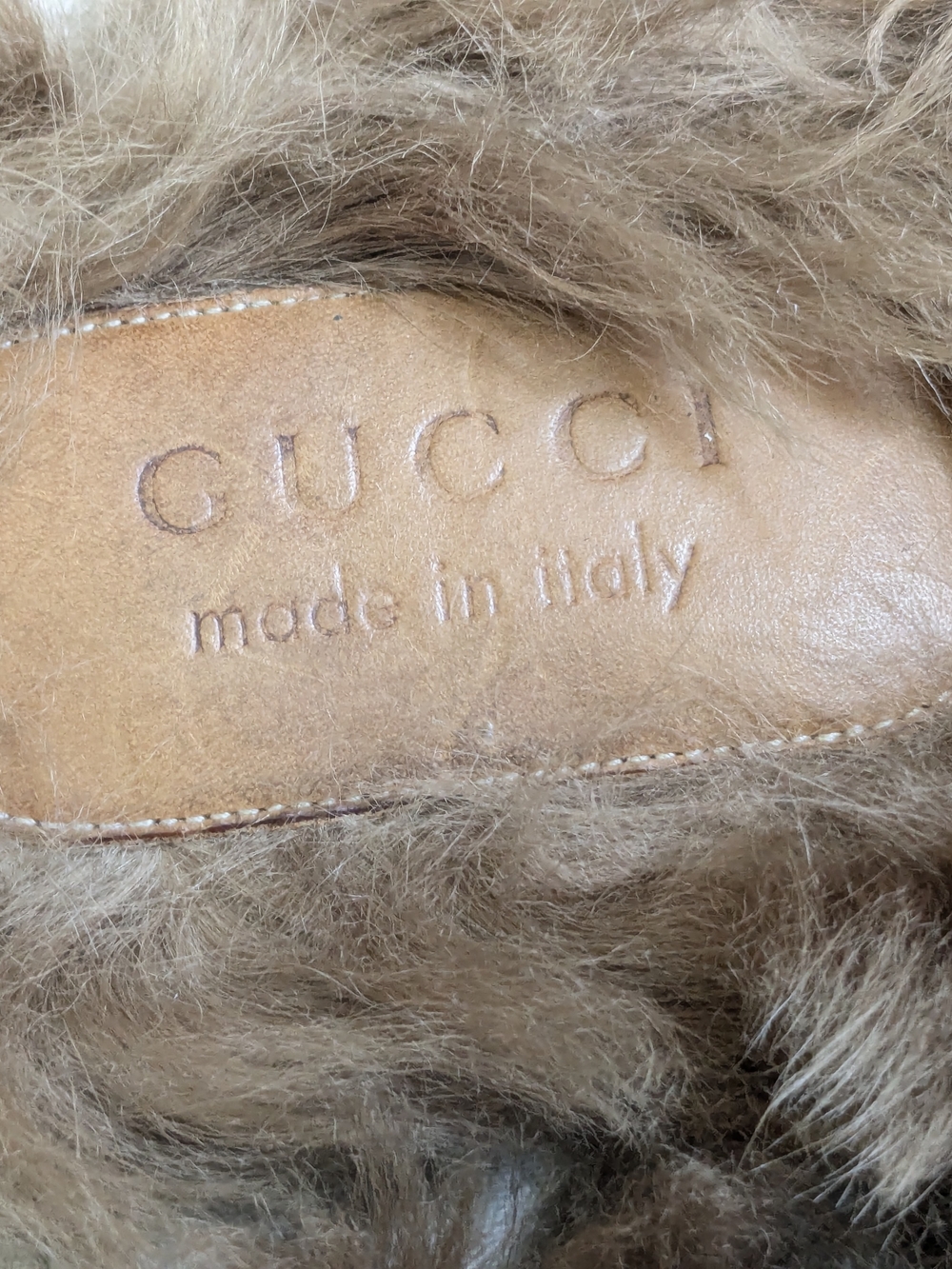 Gucci Black Leather Fur-Trim Princetown Mules with Red Skull Men US 7.5 - Picture 3 of 14